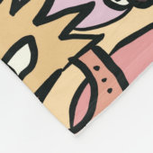 Tekenteken met tekenfilm met handtekening Kinder s Fleece Deken (Hoek)