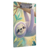 Tekentrilbuikzwijn hangend ondersteboven aan een t klembord (Rechts)