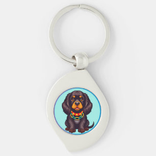 Tekentrilhond Charme Dierenliefhebber Cadeau Sleutelhanger