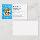 Tekentrilpoetsende | Blauwe zeepbellen Visitekaartje (Voorkant / Achterkant)