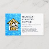 Tekentrilpoetsende | Blauwe zeepbellen Visitekaartje (Voorkant)