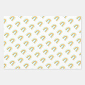 Tekenvellen voor regenboogverdampen van cute boho inpakpapier vel (Voorkant)