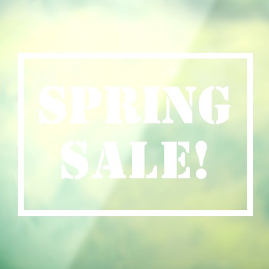 Tekenvenster lenteverkoop raamsticker (Vel 3)