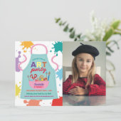 Tekenverf voor kunstschilderijen Schort voor kunst Kaart (Staand voorkant)