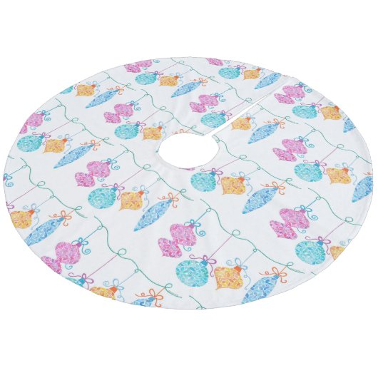 Tekenversieringsrok Fleece Kerstboom Rok (Gekanteld)