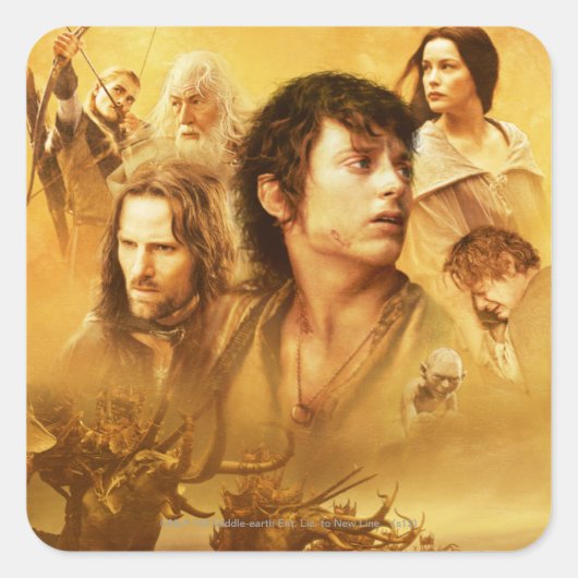 Tekenverzameling Vierkante Sticker (Voorkant)