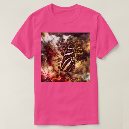 Tekenvlieg-explosie grafische kleurencombinatie t-shirt (Design voorkant)
