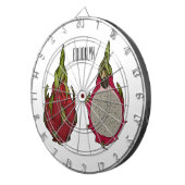 Tekenvruchtenafbeelding cartoon dartbord (Voorkant Rechts)