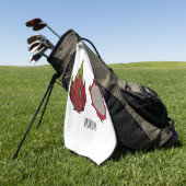 Tekenvruchtenafbeelding cartoon golfhanddoek (Groen)