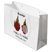 Tekenvruchtenafbeelding cartoon groot cadeauzakje (Achterkant Gekanteld)