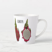 Tekenvruchtenafbeelding cartoon latte mok (Rechts)