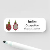 Tekenvruchtenafbeelding cartoon naamplaatje (In situ)