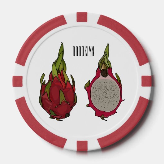 Tekenvruchtenafbeelding cartoon poker chips (Voorkant)
