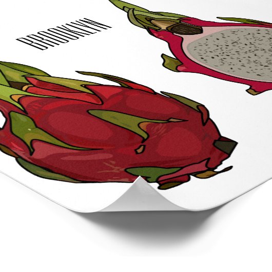 Tekenvruchtenafbeelding cartoon poster (Hoek)