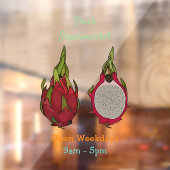 Tekenvruchtenafbeelding cartoon raamsticker (Vel 2)