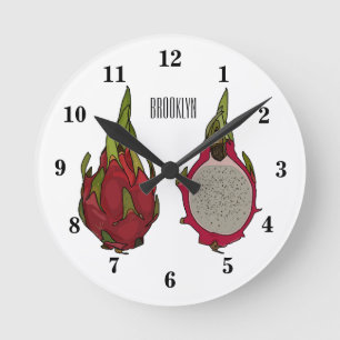 Tekenvruchtenafbeelding cartoon ronde klok