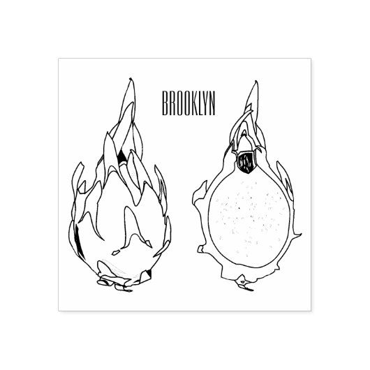 Tekenvruchtenafbeelding cartoon rubberstempel (Afrduk)