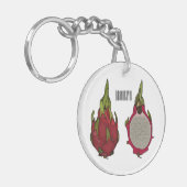 Tekenvruchtenafbeelding cartoon sleutelhanger (Voorkant Links)