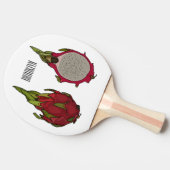 Tekenvruchtenafbeelding cartoon tafeltennisbatje (Zijkant)