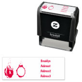 Tekenvruchtenafbeelding cartoon zelfinktende stempel (In situ)