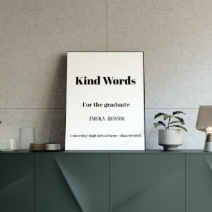 Tekenwoorden van de Graduatie partij voor de afstu Poster