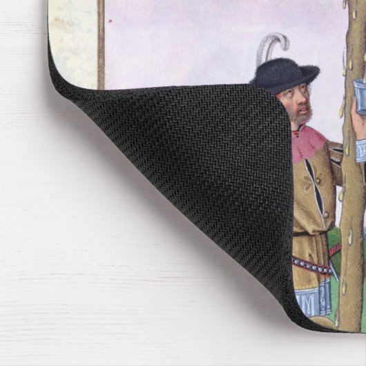 Tekenzagen van een boom muismat (Hoek)