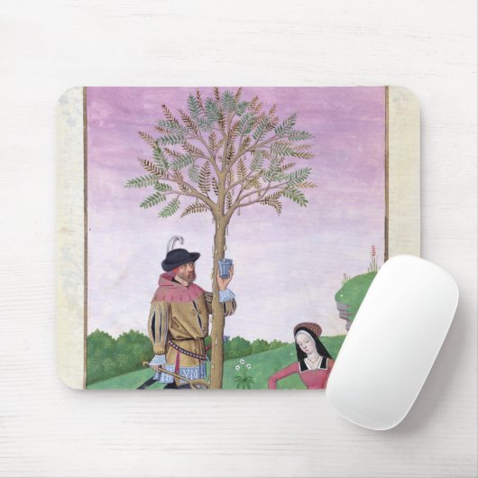 Tekenzagen van een boom muismat (Met muis)