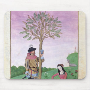 Tekenzagen van een boom muismat