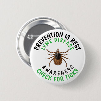 Tekenziekte bewustzijn | Herten_teek  Ronde Button 5,7 Cm