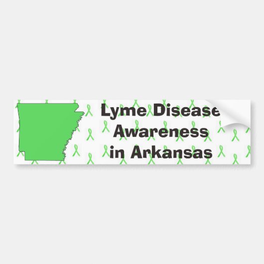 Tekenziektebewustzijn in Arkansas bumpersticker (Voorkant)