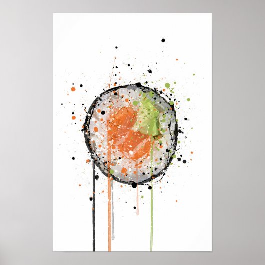 Tekkamaki Zalm Sushi Rol Poster (Voorkant)