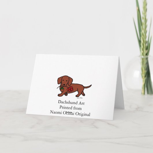 Tekkel en een bloemcartoon kaart (Achterkant)