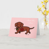 Tekkel en een bloemcartoon kaart (Gele Bloem)