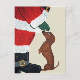 Tekkel en Kerstman Feestdagenkaart