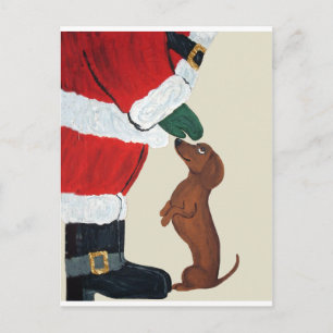 Tekkel en Kerstman Feestdagenkaart
