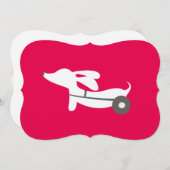 Tekkel in de Valentijnsdag van de Stoel van het Feestdagenkaart (Voorkant / Achterkant)