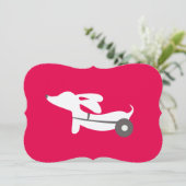 Tekkel in de Valentijnsdag van de Stoel van het Feestdagenkaart (Staand voorkant)