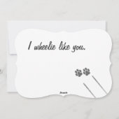 Tekkel in de Valentijnsdag van de Stoel van het Feestdagenkaart (Achterkant)