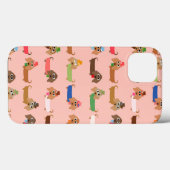 Tekkels op Roze Case-Mate iPhone Case (Achterkant (horizontaal))