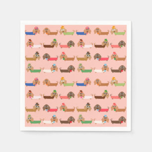 Tekkels op Roze Servetten