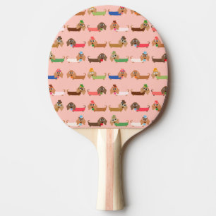 Tekkels op Roze Tafeltennisbatje