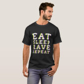 Tekno Eat Slaap Rave Muziek Hard Techno Raver Dark T-shirt (Voorkant volledig)
