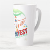 TEKNOFEST Rocket Design - Luchtvaart en Technologi Latte Mok (Rechterhoek)