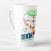 TEKNOFEST Rocket Design - Luchtvaart en Technologi Latte Mok (Linkerhoek)