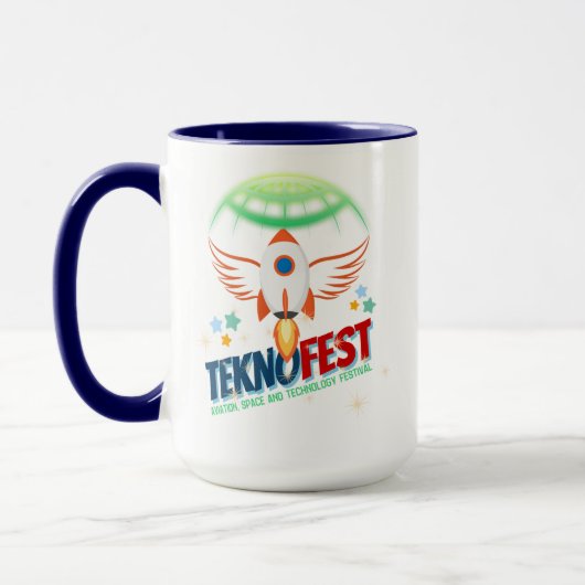 TEKNOFEST Rocket Design - Luchtvaart en Technologi Mok (Links)