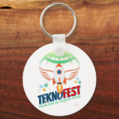 TEKNOFEST Rocket Design - Luchtvaart en Technologi Sleutelhanger (Voorkant)