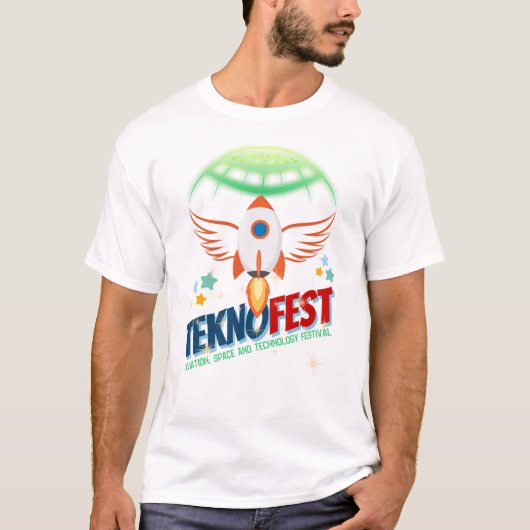 TEKNOFEST Rocket Design - Luchtvaart en Technologi T-shirt (Voorkant)