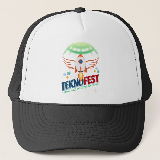 TEKNOFEST Rocket Design - Luchtvaart en Technologi Trucker Pet (Voorkant)