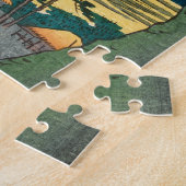 Tekona heiligdom en gekoppelde brug door Hiroshige Legpuzzel (Zijkant)