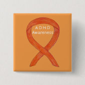 Tekort aan hyperactiviteitsstoornis (ADHD) Pijn Vierkante Button 5,1 Cm (Voorkant)